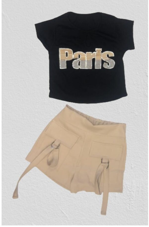 2-delig Cargo Setje Paris | Zwart/Beige