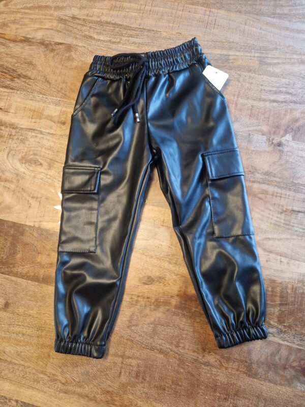 Cargo Leatherbroek | Zwart - Afbeelding 2