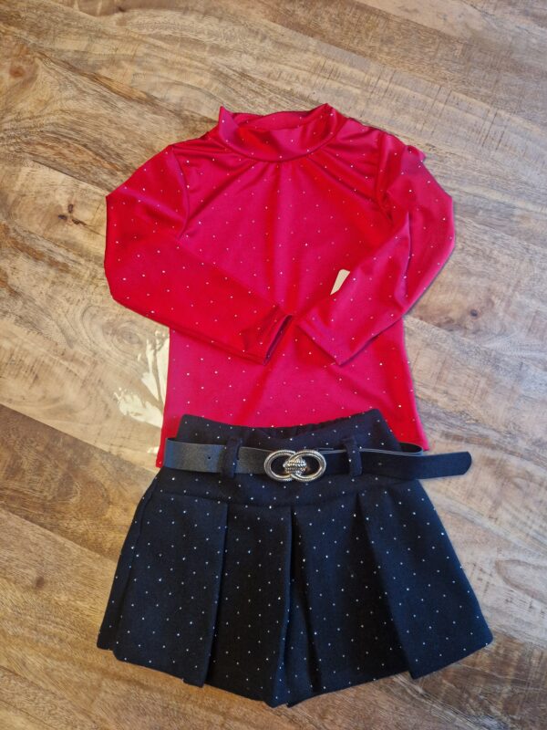 Blouse Sparkle | Rood - Afbeelding 3
