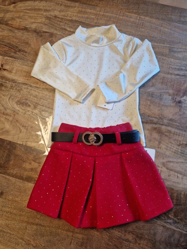Broekrokje Sparkle |  Rood - Afbeelding 4