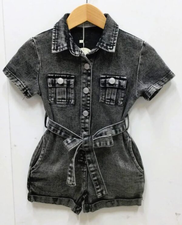 Demin jumpsuit | Zwart