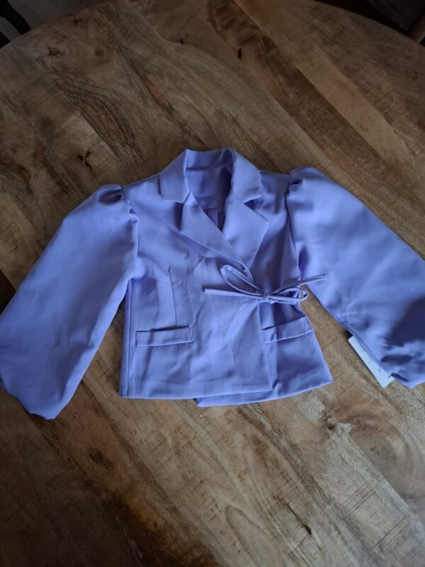 Overslag strik blazer | Lila - Afbeelding 2