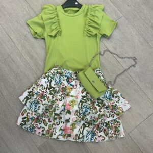 3delig setje Rokje + TShirtje + Tasje