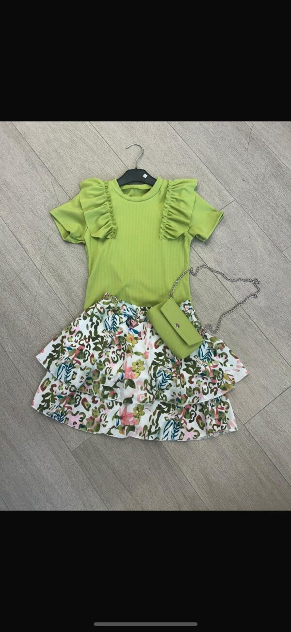 3delig setje Rokje + TShirtje + Tasje