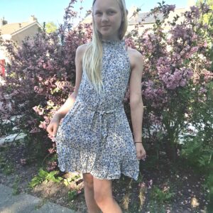 Jurk bloem | Blauw
