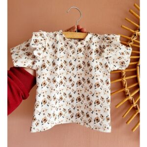Bloemen top | Zand Handmade
