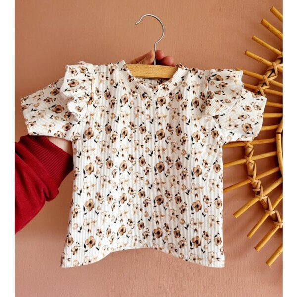 Bloemen top | Zand Handmade