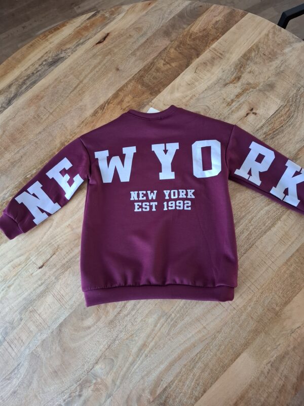 Newyork tuniek/sweaterdress | Bordeaux - Afbeelding 3