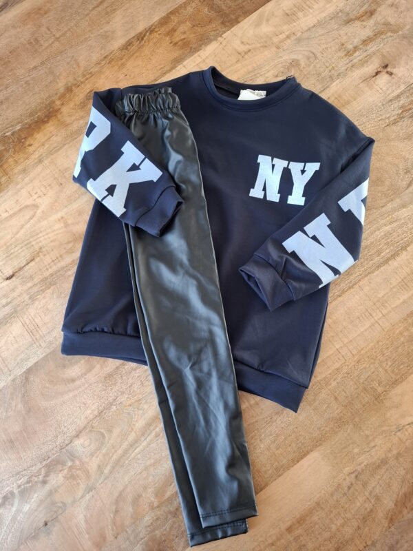 Leatherlook Legging | Zwart