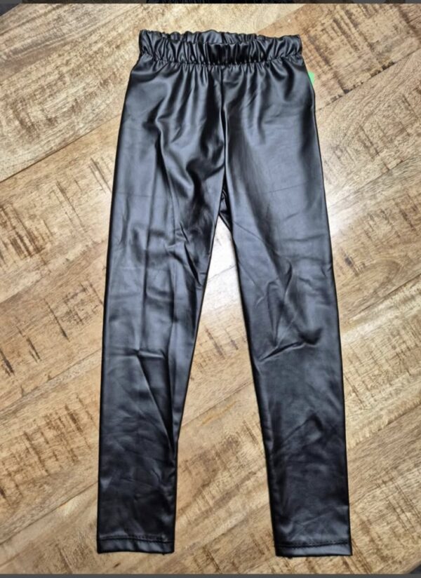 Leatherlook Legging | Zwart - Afbeelding 3
