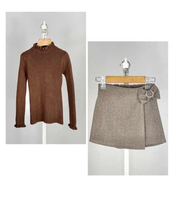 Broekrokje + longsleeve | Choco