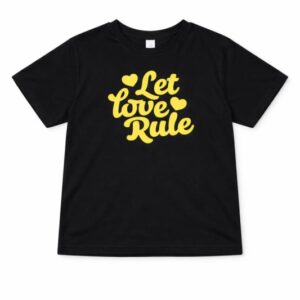 T-shirt | Let love rule geel