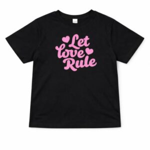 T-shirt | Let love rule roze