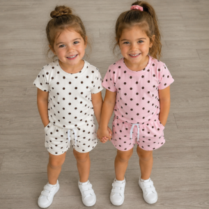Polkadotset kort | 2 kleuren